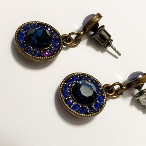 Earrings Blue Crystal